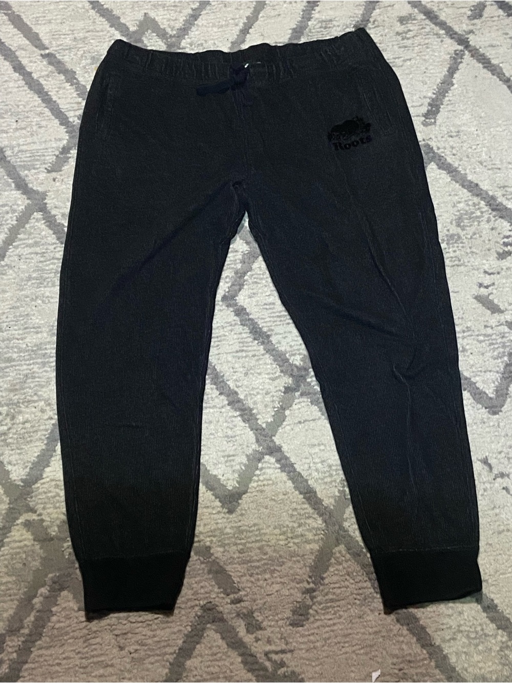 Roots woman’s Black Drawstring Joggers